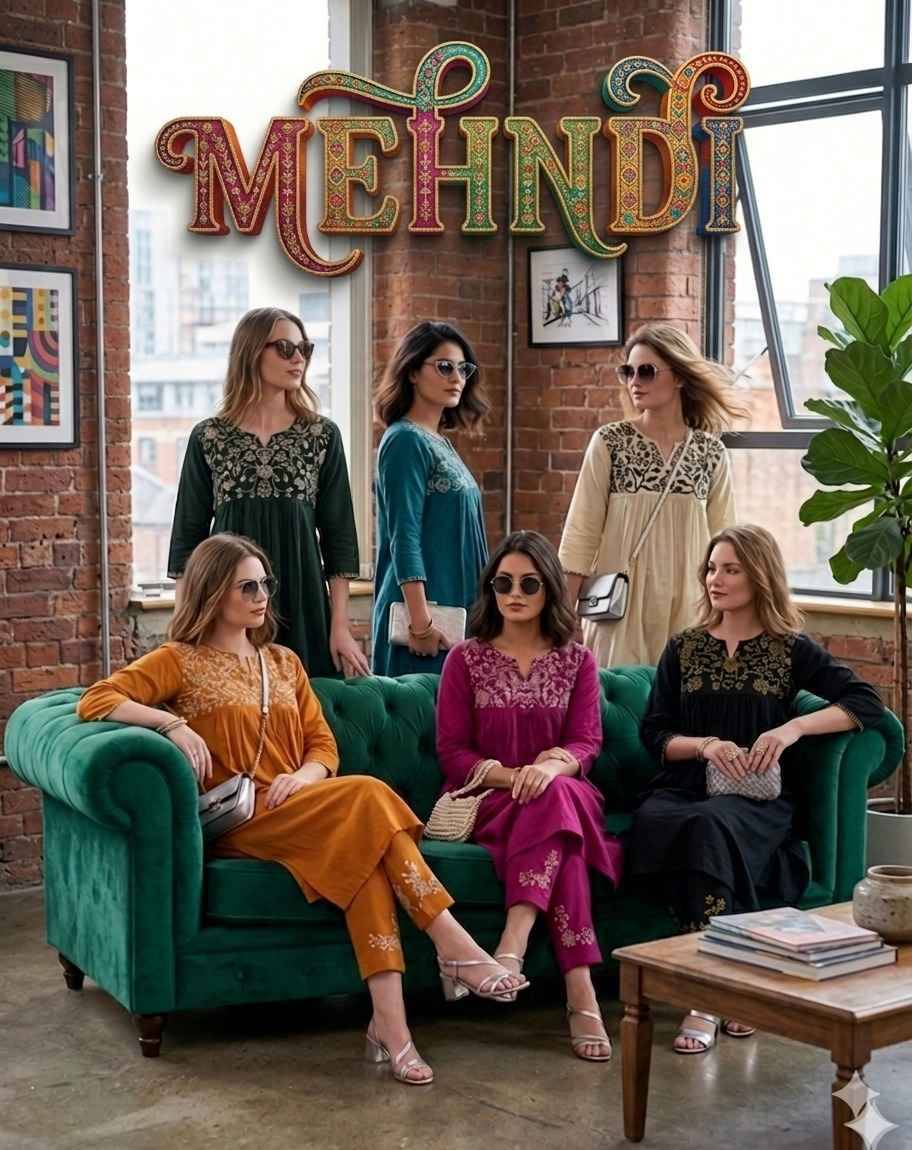 MEHNDI By Fashid Stylish Fancy Colorful party weat dresses At Wholesale Price